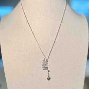 Sterling Angel Wing abstract necklace